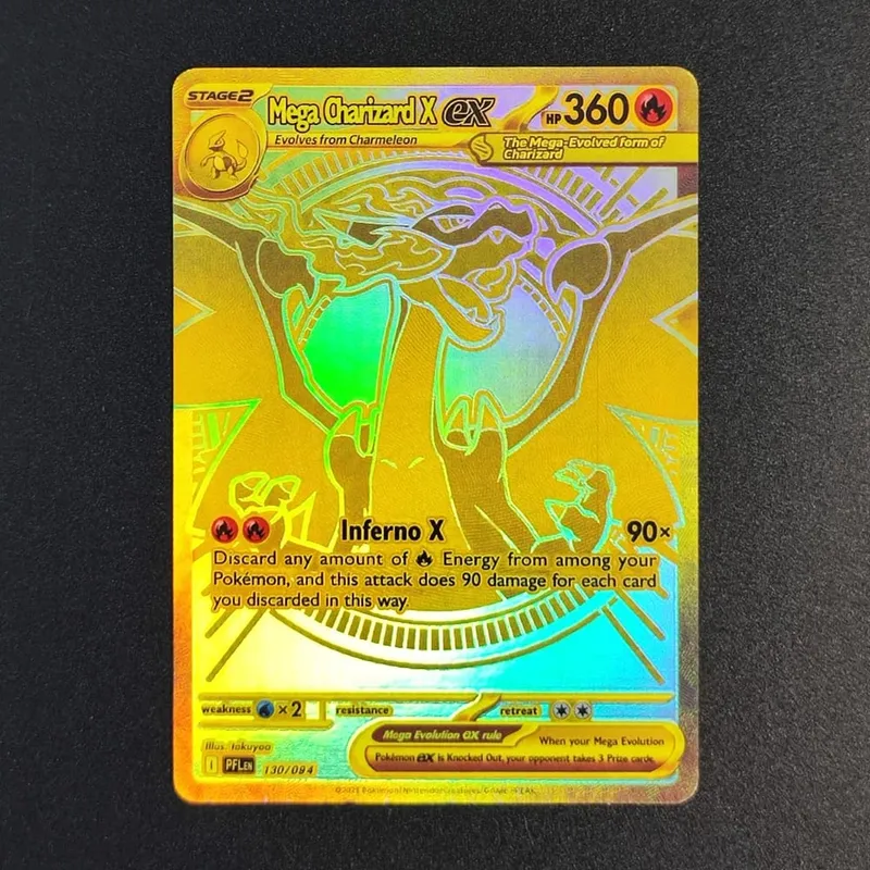 DIY PKM Cards Mega Charizard X EX PFL 130/094 125/094 109/094 Oricorio 024 ME02 Phantasmal Flames TCG English Trading Card