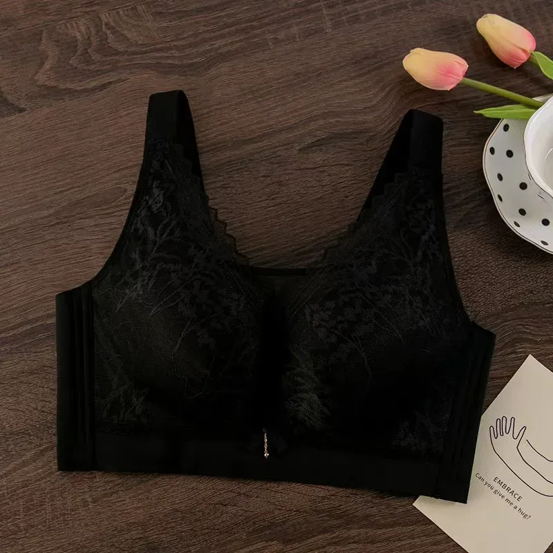 Plus Size Ladies Bra Thin No Steel Ring Comfortable Breathable Bras Adjustable Underwear Push Up Sexy Women Lingerie Bra BCD Cup