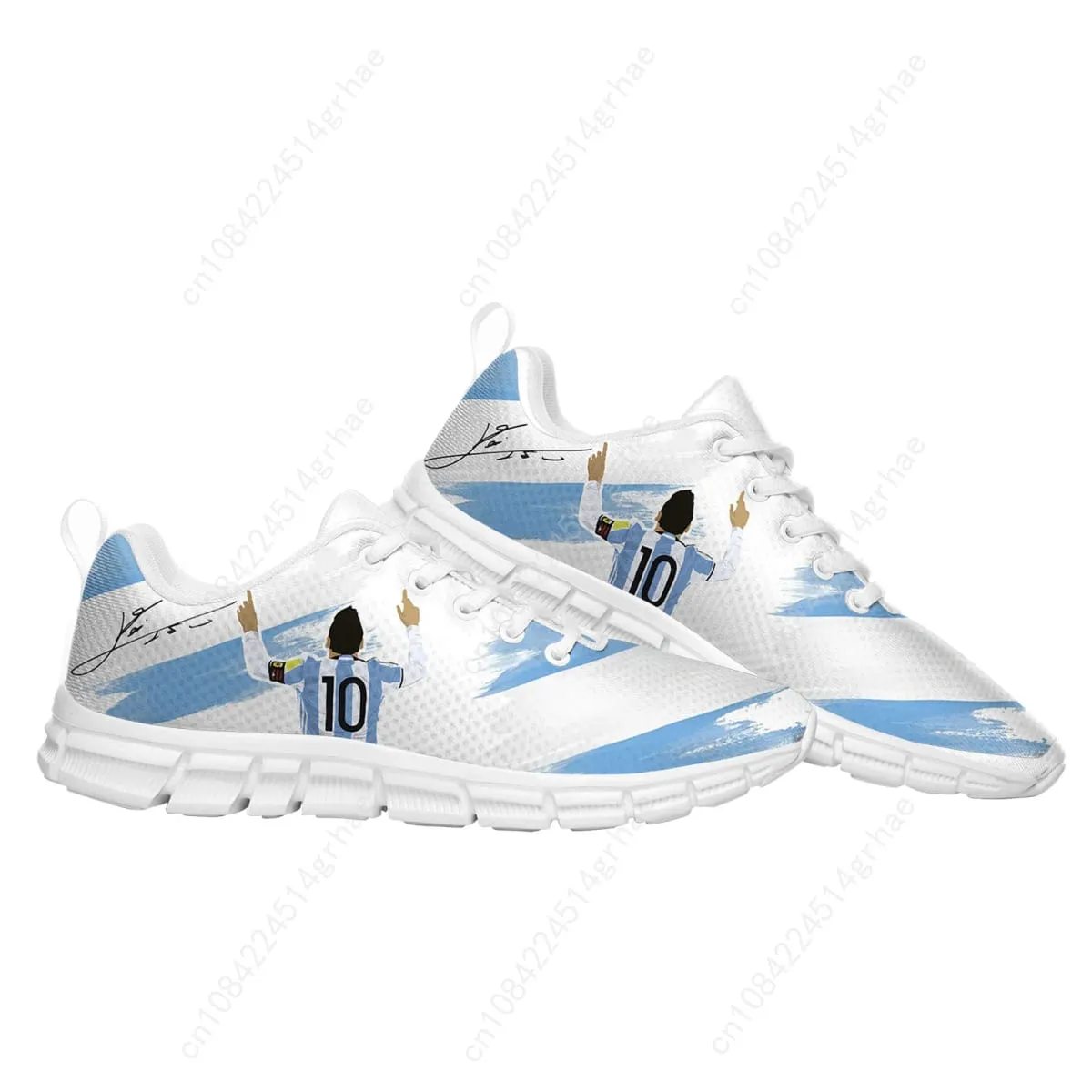 Miami Messi 10 Logo Argentina Sports Shoes Mens Womens Casual Sneakers Comfortable Custom Made Shoe High Quality Couple Shoes
