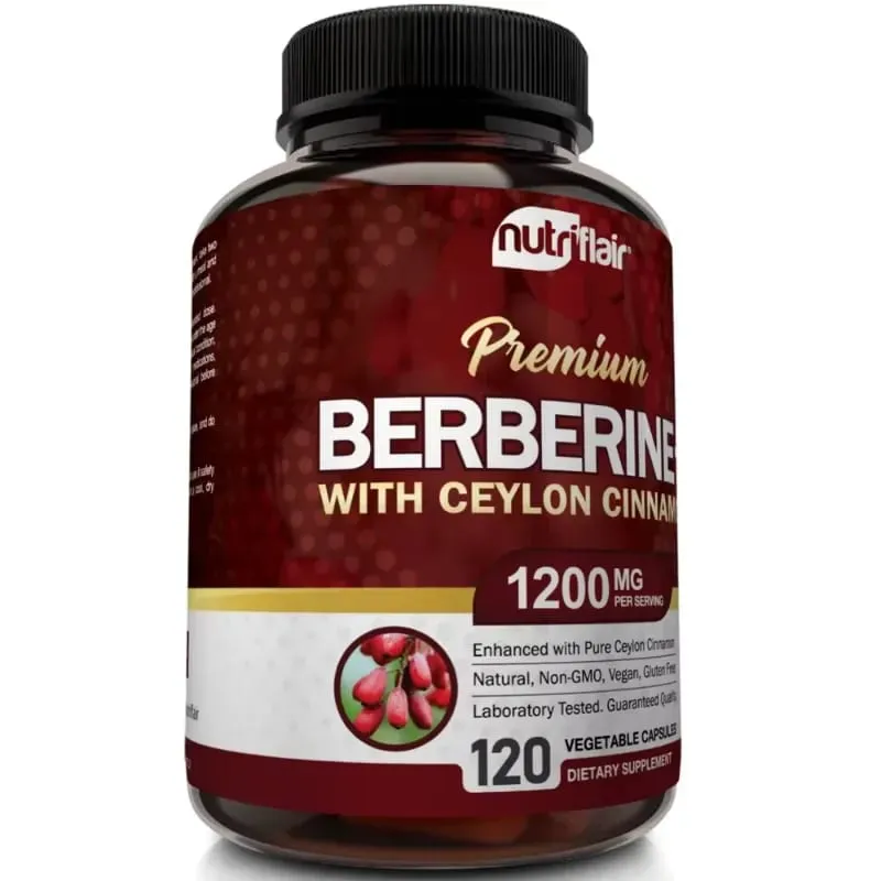 Premium Berberine HCl Pure Ceylon Cinnamon Extract Blood Sugar Balance Cardiovascular Health Supports Heart Health