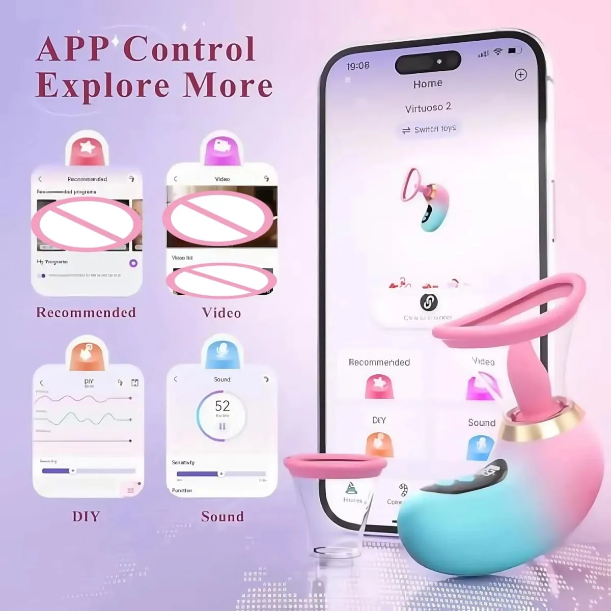 5IN1 Klitoris Sauger Vibrator Zunge Lecken Nippel Vagina Massager APP Control Clit Stimulator LCD Display Sex Spielzeug für Frauen