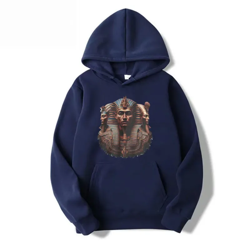 Egyptian Pharaoh Graphic Ancient Egypt Art Meme Hoodie Men Women Vintage Fashion Humor Long Sleeve Hooded Sweatshirts Streetwear