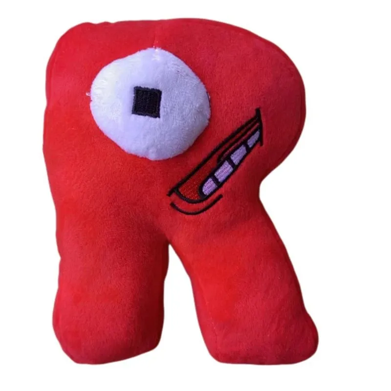 Cute A-Z Red Alphabet Plush Pillows Soft Letter Stuffed Dolls Kids Educational Learning Toy Gift
