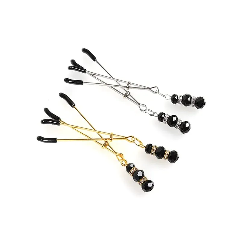 Sexy Flirt Nipple Clamps Breast-fed Sex Toys BDSM Labia Breast Stimulation Massager Nipple Clamps With Chain Clips Fetish Slave