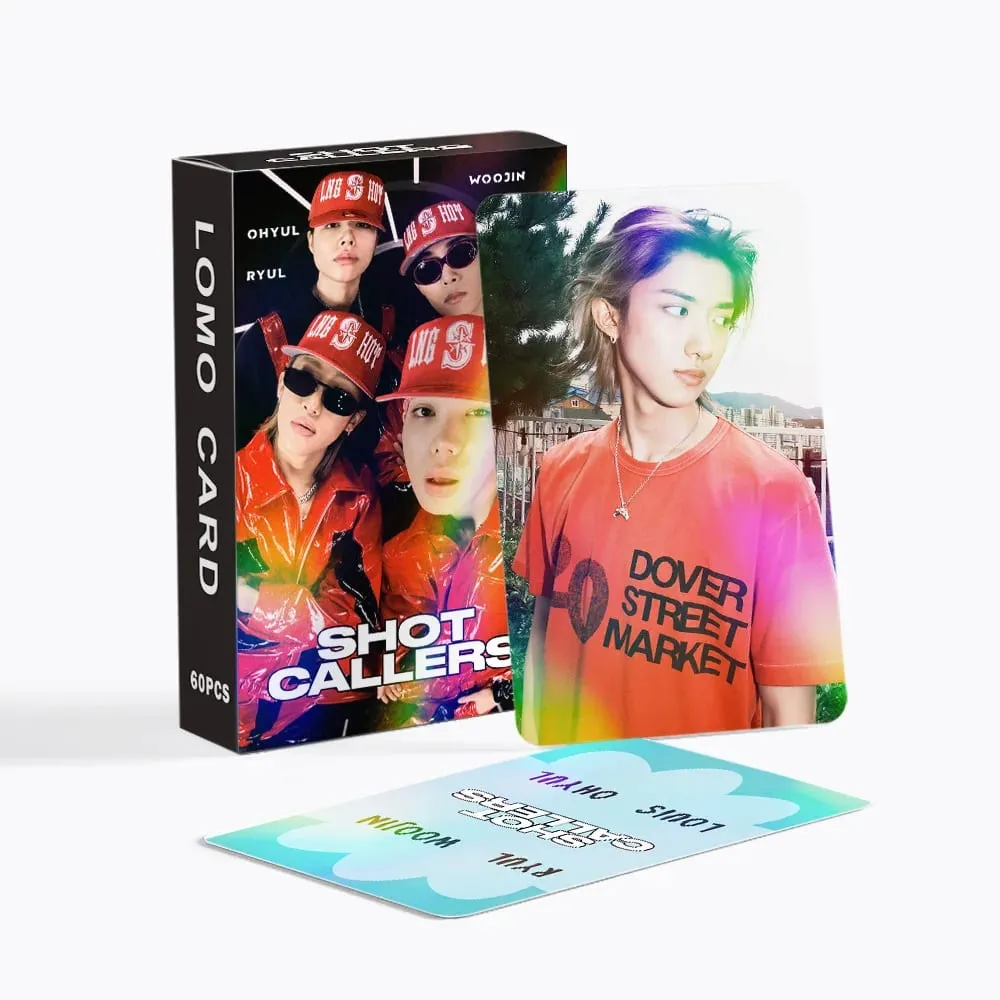 60 uds nuevo álbum LNGSHOT SHOT CALLERS pegatinas para sesiones fotográficas Kpop Merch Lomo juego de tarjetas colección de Fans tarjetas regalos