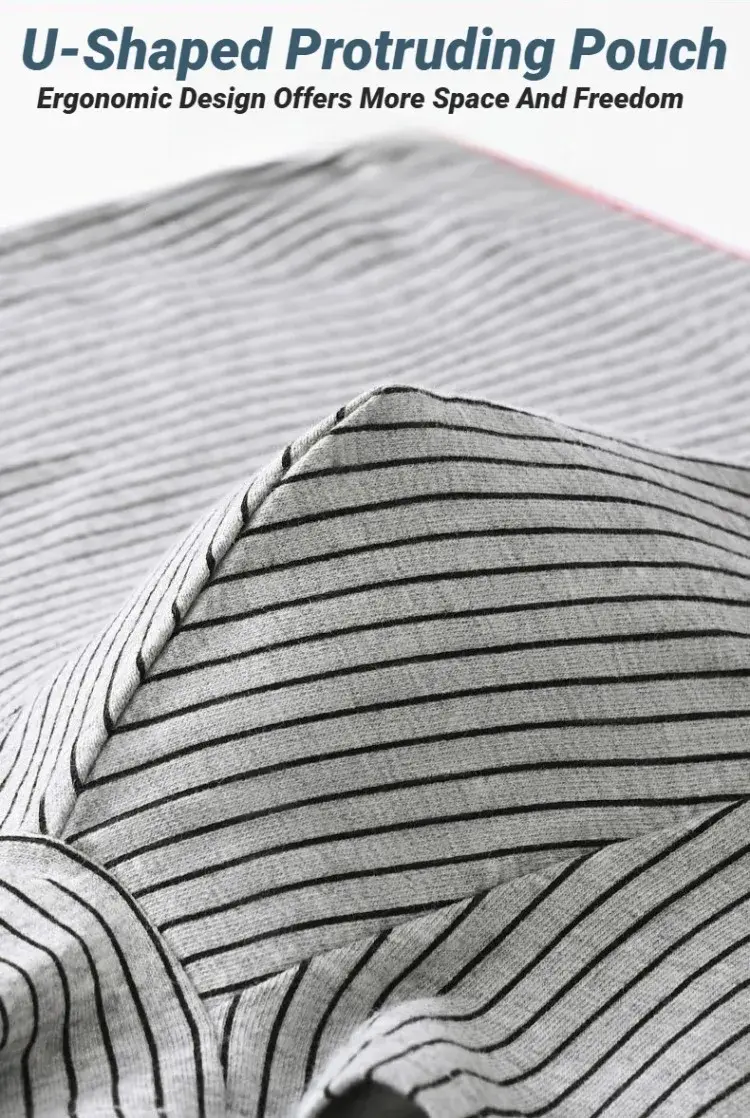 Men's Boxer Underwear Soft Breathable And Comfortable Briefs Striped Trendy Personality Casual Loose Boxers Panties Stylish