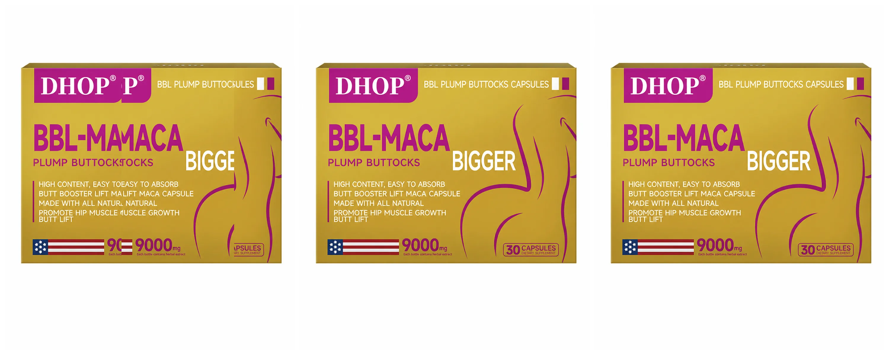 Plump Buttocks Capsules with Pueraria Mirifica Creatine and Deep Sea Fish Collagen Peptide Easy Absorb 30 Capsules