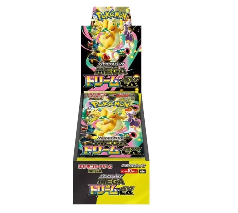 Pokemon Cards Original Trading PTCG Cartoon Japanese M2a Booster Pack Original Box MEGA Gengar Ex Mary Card Holder Gold Box