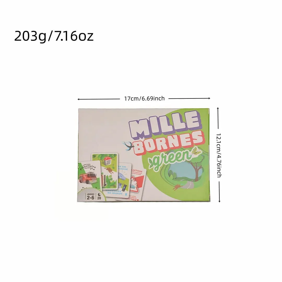 "Green Road Rally: a Eco-Themed Card Game of Miles & Strategy" French Version Board Game Eco-Themed Card Game Interactive Tabletop Game Party Gift Suitable for Christmas Halloween
