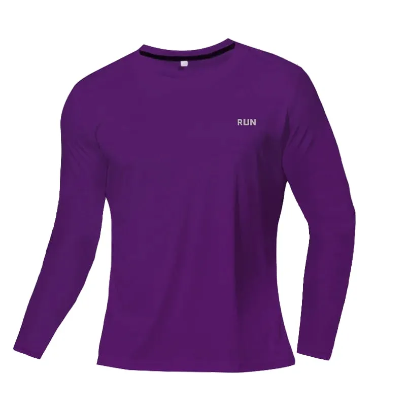 Men's Long Sleeve Quick Dry Sports T-Shirt UPF 50+ UV Protection Breathable Running Fishing Outdoor Workout Tee