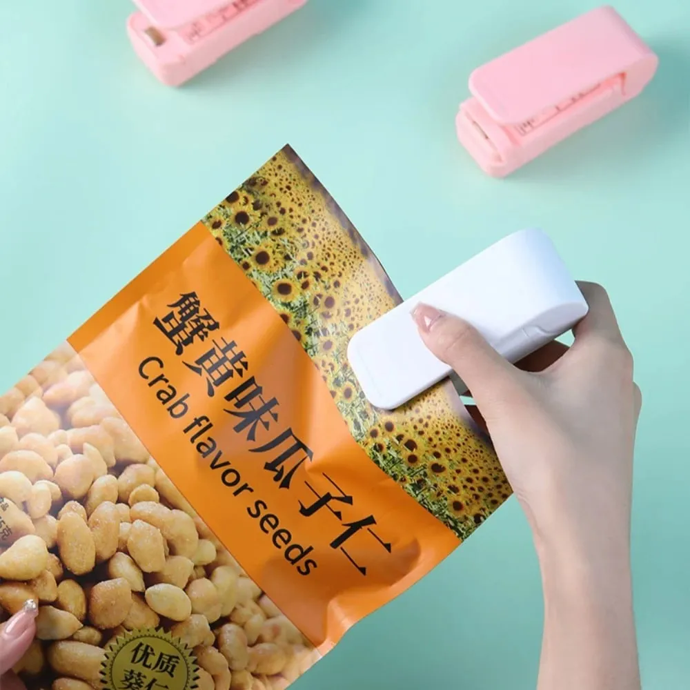 Mini Hea Bag Seal Machine Package Sealer Bags Thermal Plastic Food Bag