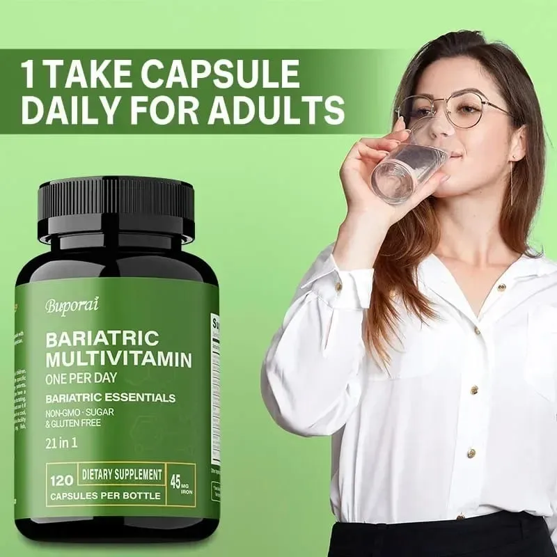Bariatric Multivitamin Supplement - Maintaining Energy Levels Promote Bone and Overall Health - Contains 21 Vitamins & Minerals