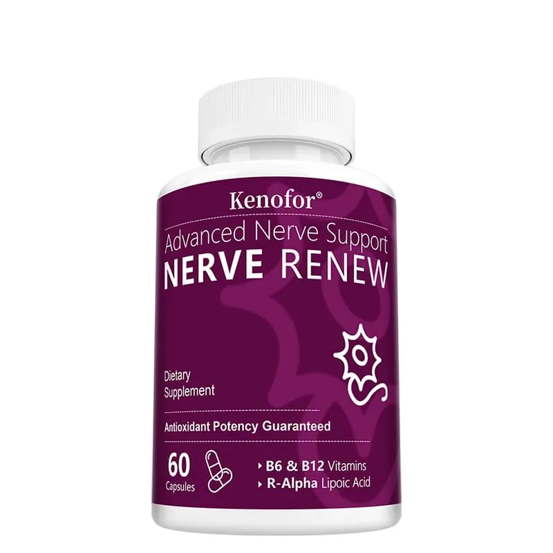 Nerve Renew Advanced Nerve Support - 300mg R-Alpha Lipoic Acid - Supports Brain Skin Nervous System Health and Antioxidants