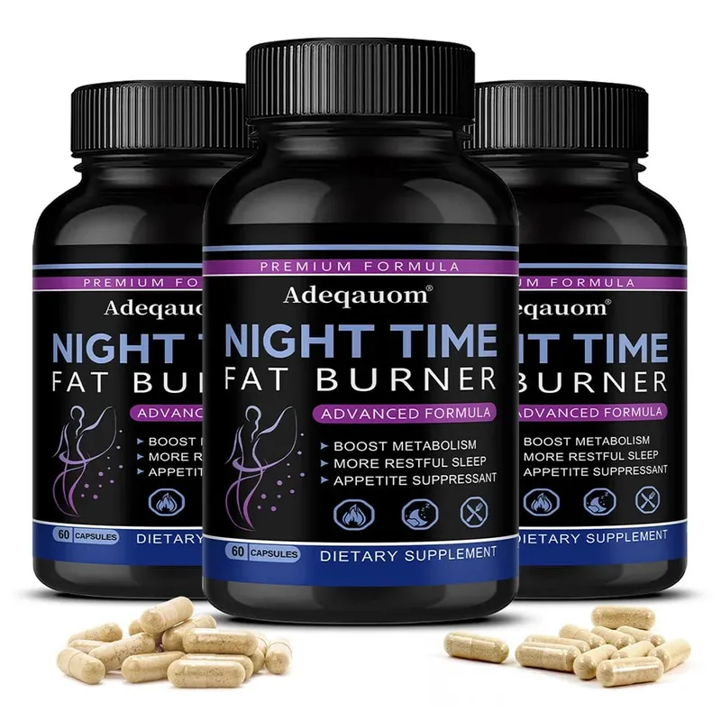 Nighttime Fat Burner Support Capsules Supports Gentle Metabolism Digestive Wellness & Restful Sleep Natural Supplement