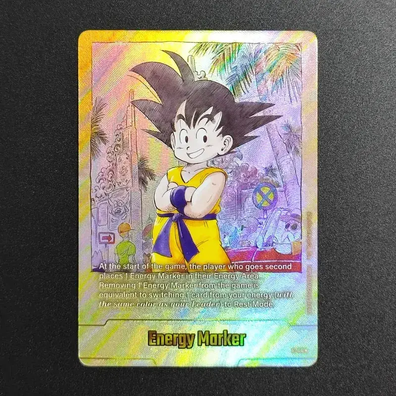 Self Made English Dragon Ball Super Fusion World Energy Markers Gold DBSFW_EM Son Goku Game Collection Flash Card Toy