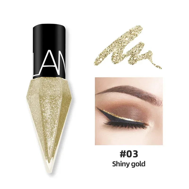 5pc/set Professional Shiny Eye Liners Cosmetics for Women Pigment Silver Rose Gold Color Liquid Glitter Eyeliner Beauty Makeup