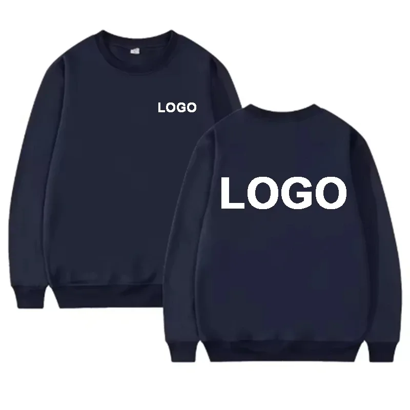 DIY Design Round Neck Hoodies Men Fashiong Customized Printed Loose Long Sleeve Pullover Women Casual Streetwear Sweatshirts