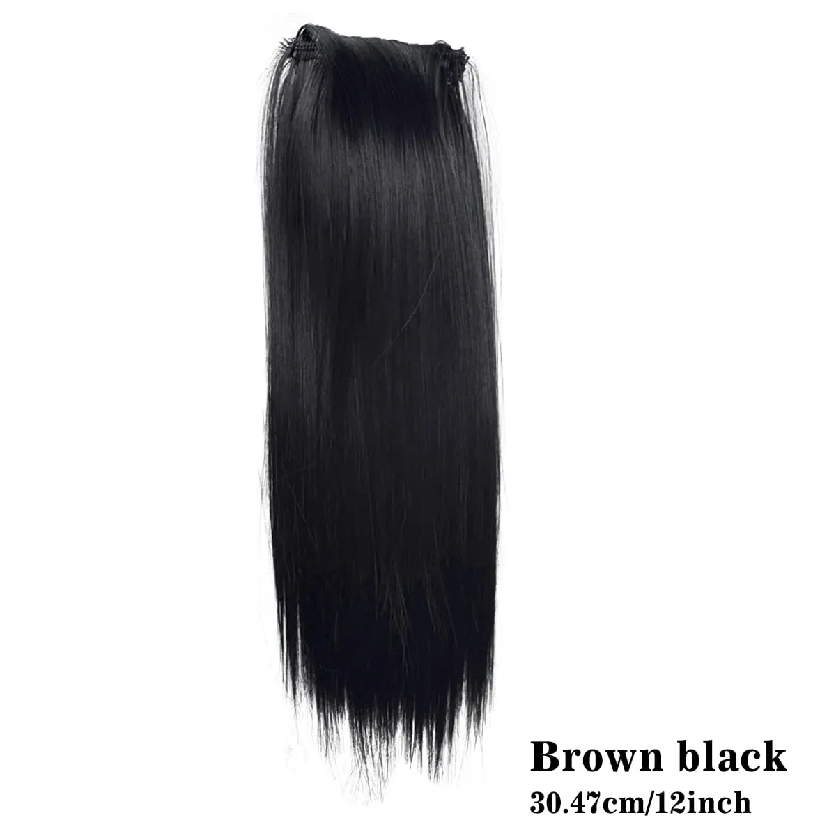 Straight Clip In Hair Extensions Synthetic 8"12" Hair Topper For Women Invisible Clip On Hair Patch Thick Booster Hairpieces