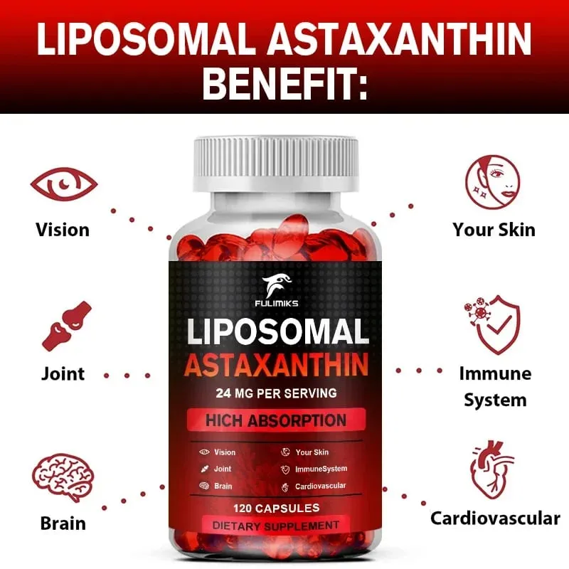 Buy 2 Get 2 Free! Premium Natural Astaxanthin 24mg Capsules - World's Strongest Antioxidant for Skin Eyes & Immune Support