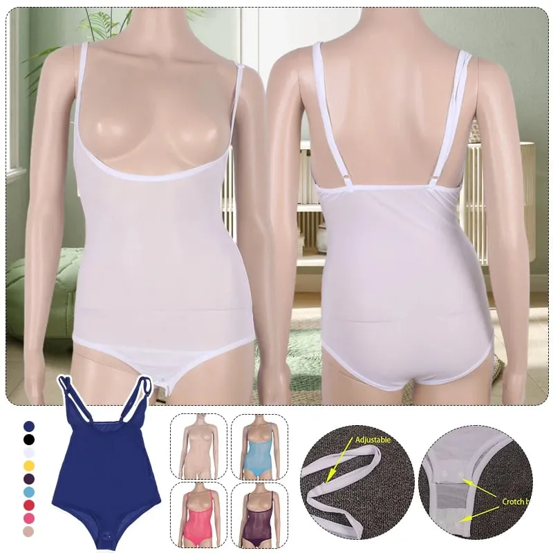 Women Vest Camisole Belly Dance Sheer Mesh Leotard Halter Neck Open Bust Bodysuit Sleeveless Dancewear Training Practice Costume