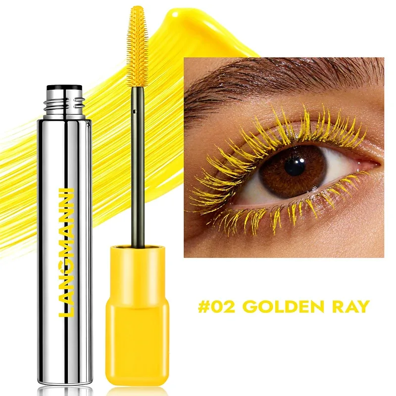 8 Colors Pink Mascara Thick Curling Waterproof Natural Eyelashes Long Lasting Blue White Green Black Eye Makeup Korean Cosmetics