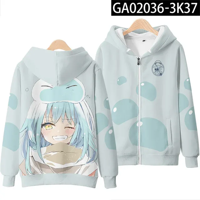 Anime Rimuru Tempest 3D Print Hoodies Men Women Long Sleeve Sweatshirt Harajuku Streetwear Coat Cosplay Costume