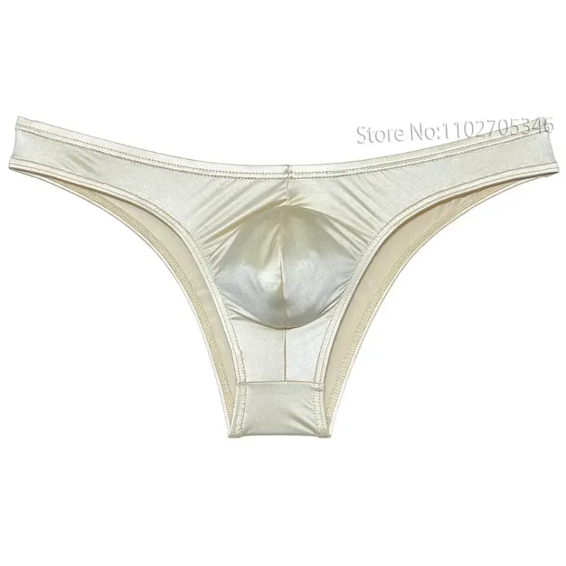 Silky Smooth Bikini Briefs Men's Enhance Pouch Micro Underwear Slip Sexy Beach Briefs Breathable Sissy Panties Pool