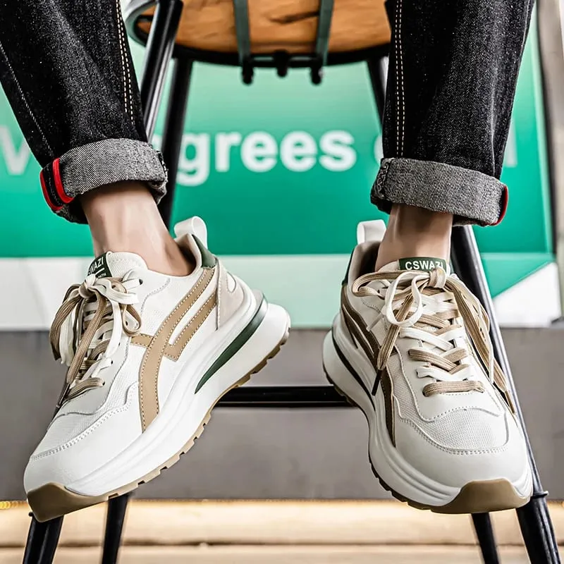 Men's Shoe Breathable Thick Soled Casual Sneakers Outdoor Running Four Seasons New Tennis Men Soft Soles Comfort Male Sneakers