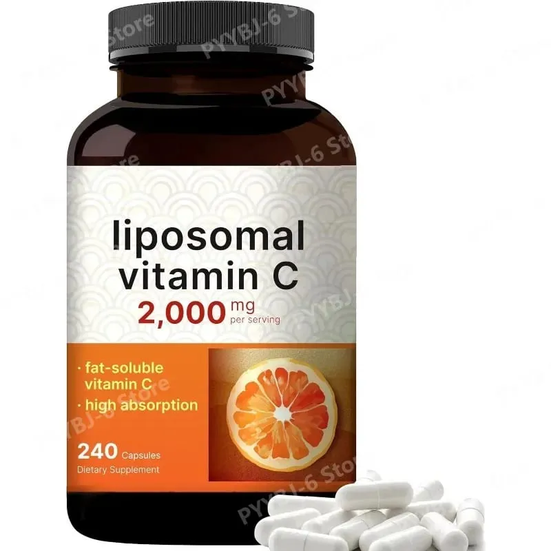 Liposomal Vitamin C 2 000 มก. รองรับสุขภาพของสารต้านอนุมูลอิสระและระบบภูมิคุ้มกัน การดูดซึมสูง ปลอดจีเอ็มโอ ปราศจากกลูเตน– 240 แคปซูล
