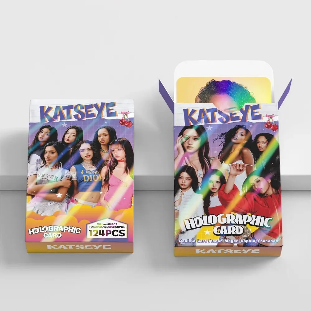 124pcs KATSEYE New Album Photocards Stickers Kpop Merch Lomo Cards Set Fans Collection Cards Gifts