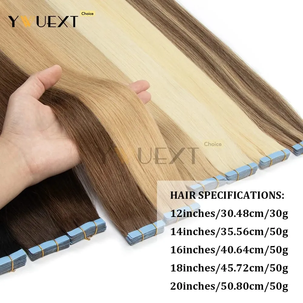 30G-50G Invisible Tape in Human Hair Extensions Machine Remy Natural Straight Hair 20pcs/pack Natural Look Hair Easy Application