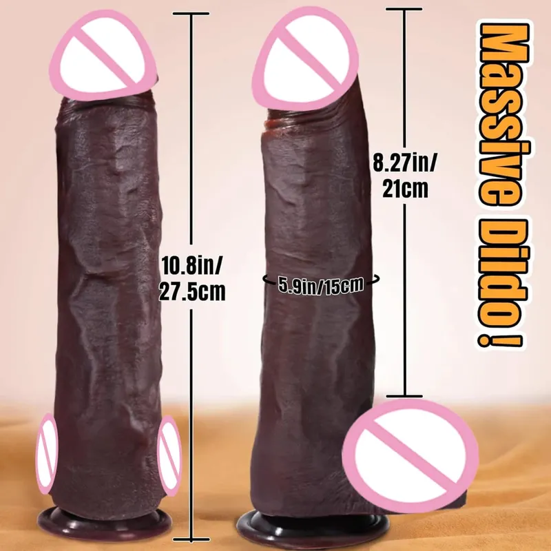 Thick Silicone Dildo Huge Fake Penis Double Cock Woman G-Spot with Powerful Suction Cup Adult Sex Toy Vagina Orgasm Masturbator