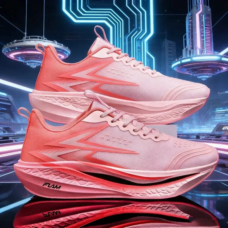 Men Women Carbon Plate Marathon Running Shoes Breathable Lightweight Non-Slip Racing Training Sports Athletic Sneakers