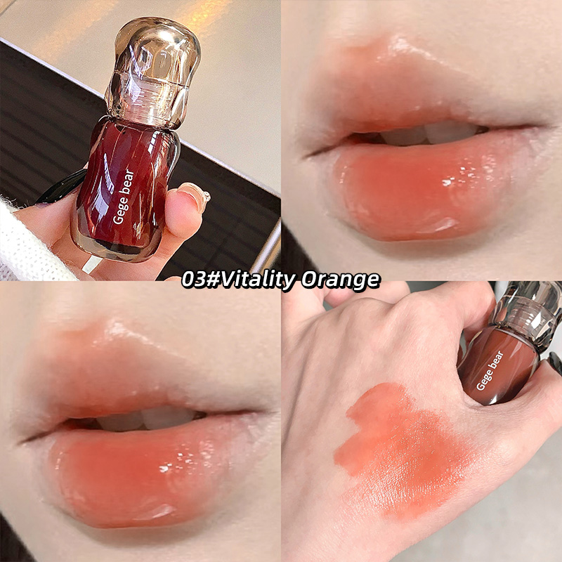 Gege Bear Crystal Gloss Lippentönung – Feuchtigkeitsspendende Herbst-/Winterformel mit Spiegelglanz-Finish und jugendlichem, aufpolsterndem Effekt