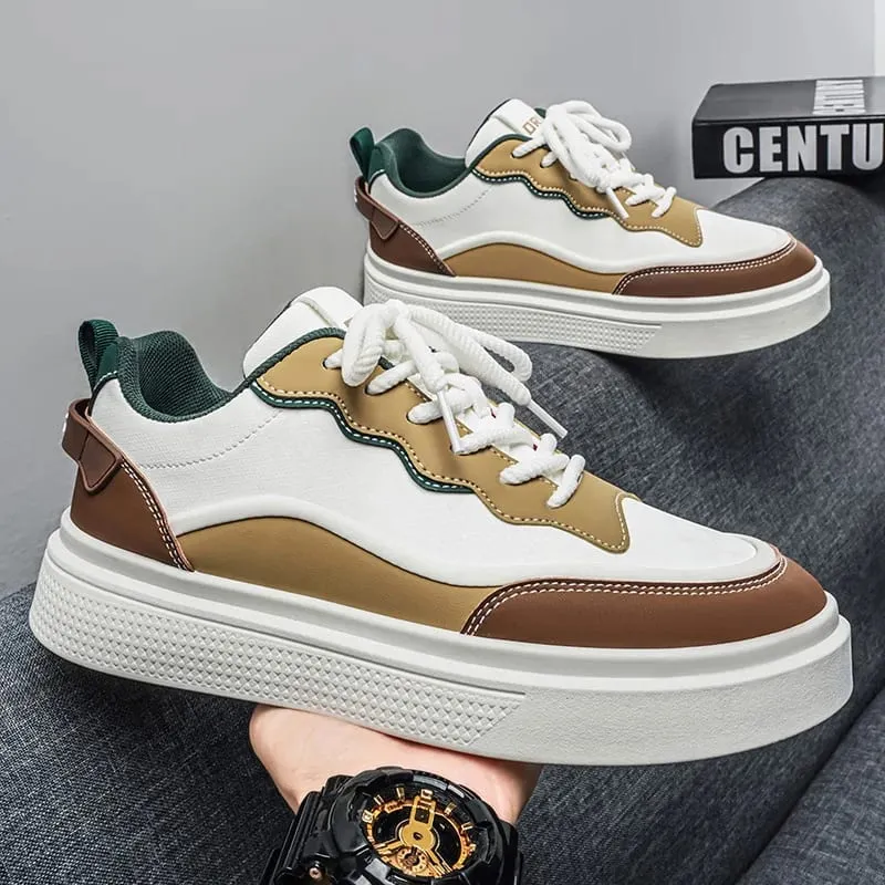 Men's shoes 2026 trend versatile sports and leisure board shoes fashionable outdoor white shoes comfortable and breathable
