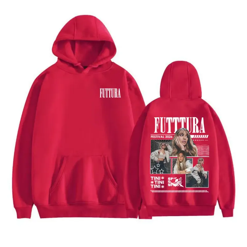 Tini Stoessel Futtura Album 2026 Merch Hoodies Men Women Clothing Vintage Aesthetic Sweatshirt Cozy Fleece Long Sleeve Pullovers