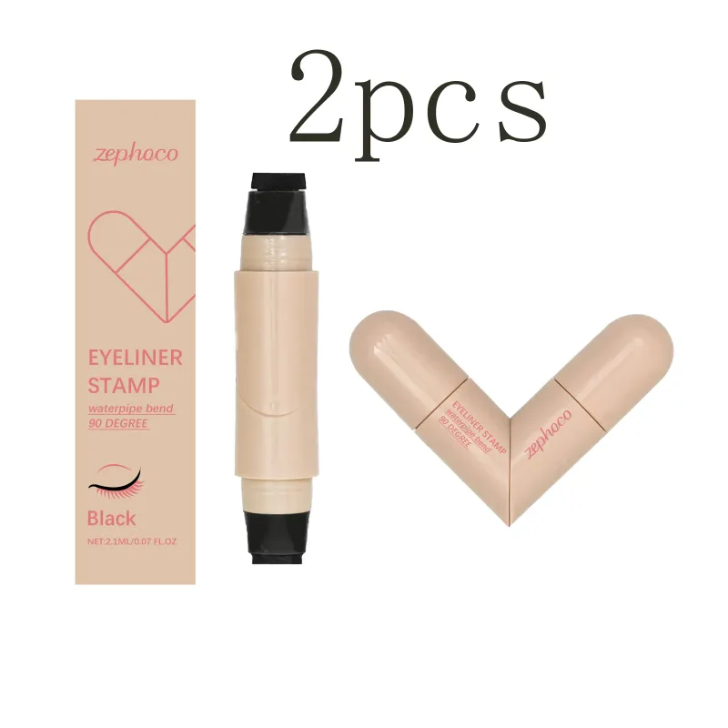 Dual-Ended Liquid Eyeliner Stamp Pen Series - Smooth Application for Flawless Lines Versatile & Highly Pigmented Eye Makeup