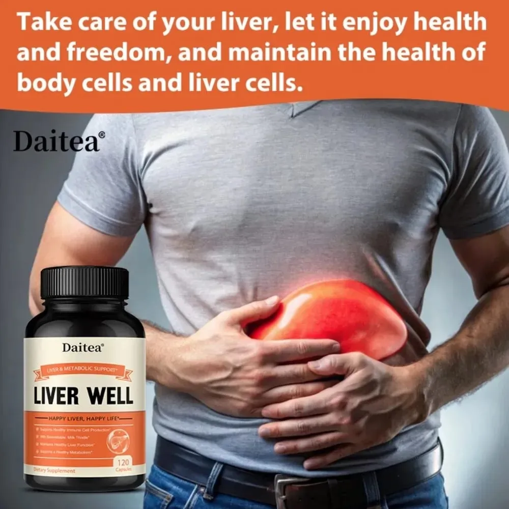 Milk Thistle Capsules - for Health Boosts Liver Detox Antioxidants for Skin and Digestive Liver Health