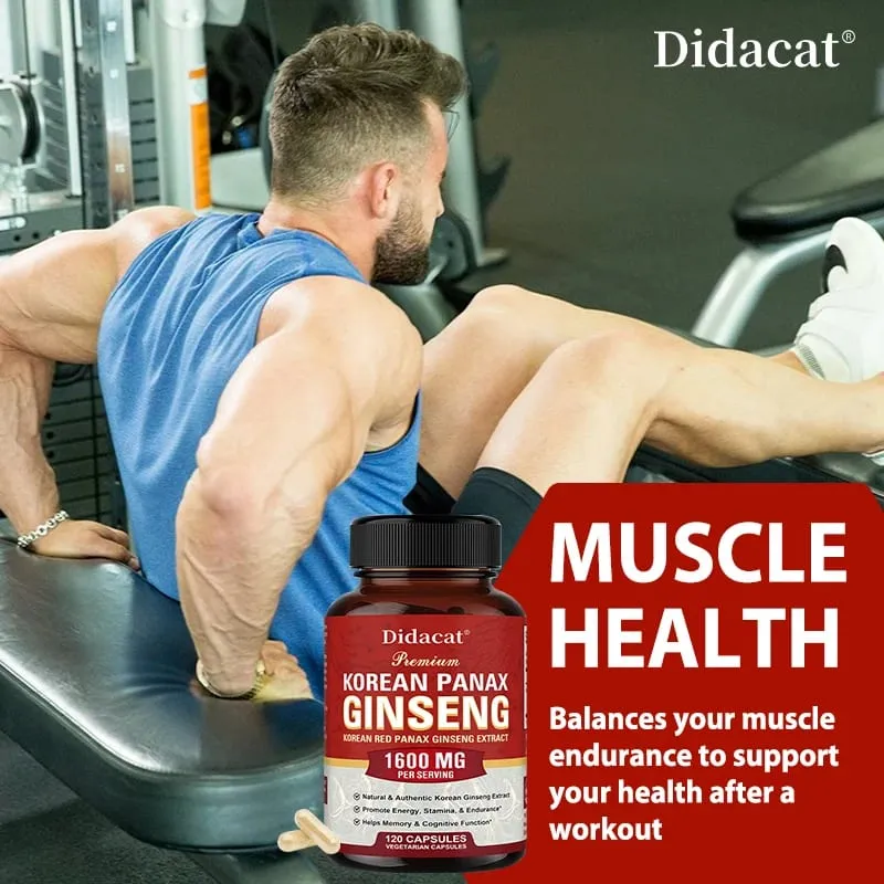 Korean Red Ginseng Capsules | Powerful Ginsenosides To Boost Energy Focus Stamina Vitality and Strengthen The Immune System
