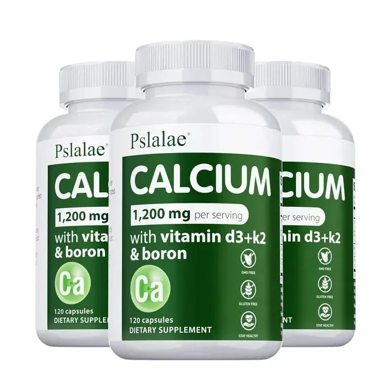 Calcium Supplement - Promotes Calcium Absorption Boosts Energy Strong Bones Supports Heart & Muscle Health Non-GMO