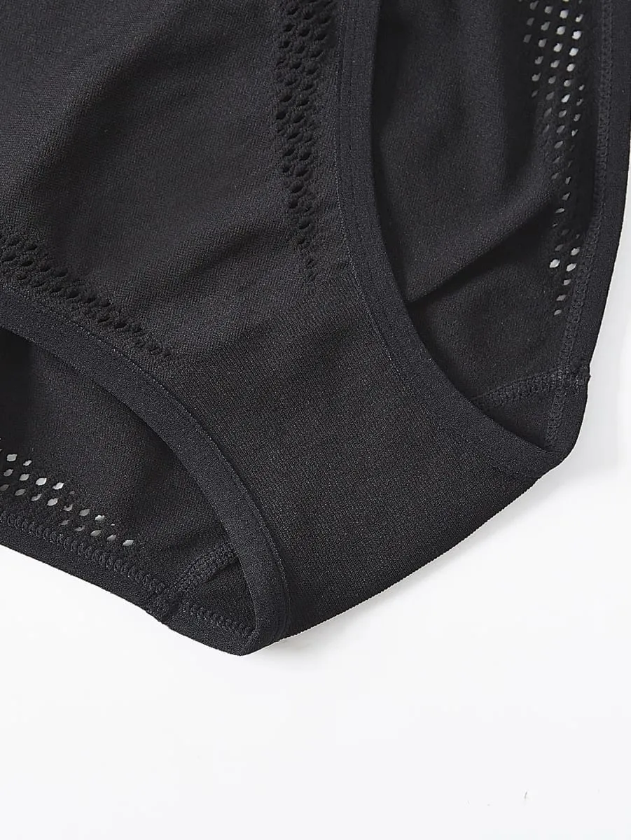 Women Hollow Out Bra Set Sexy Briefs High Waist Panties Wire Free Bralette Sport Lingerie Female Underwear Set
