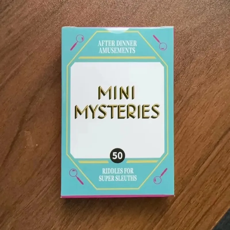 Multi-Themed Dinner Party Mini Card Game Portable Travel Party Games Trivia Riddles & Conversation Starters for Adults & Kids