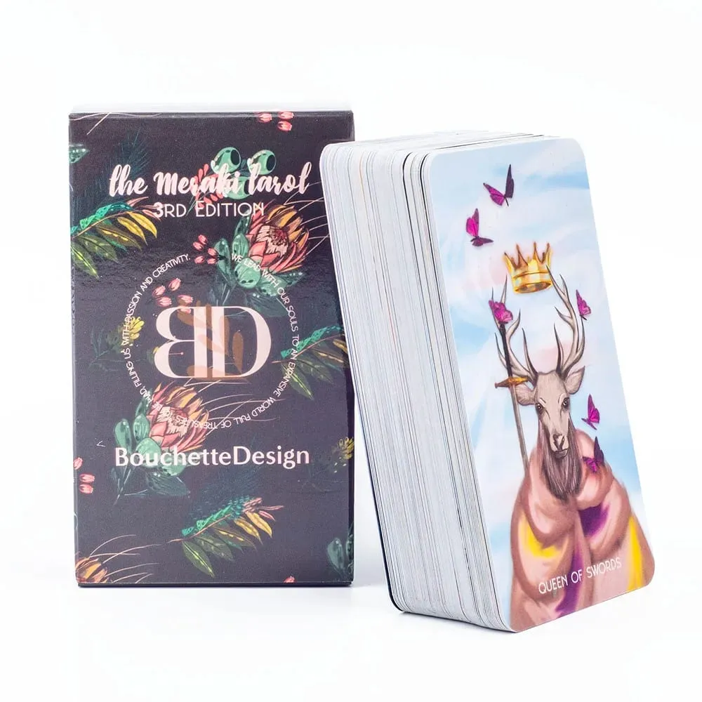 Mesahi Tarot 3rd Edition 79 Card Deck with Bouchette Design English Version Family And Friends Divination Board Game for Parties
