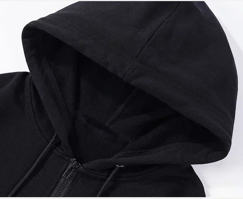Zip‑Up Hoodie Funny Climbing Cats Graphic Print Long Sleeve Hooded Sweatshirt Front & Back Printed Casual Loose Jacket Outerwear
