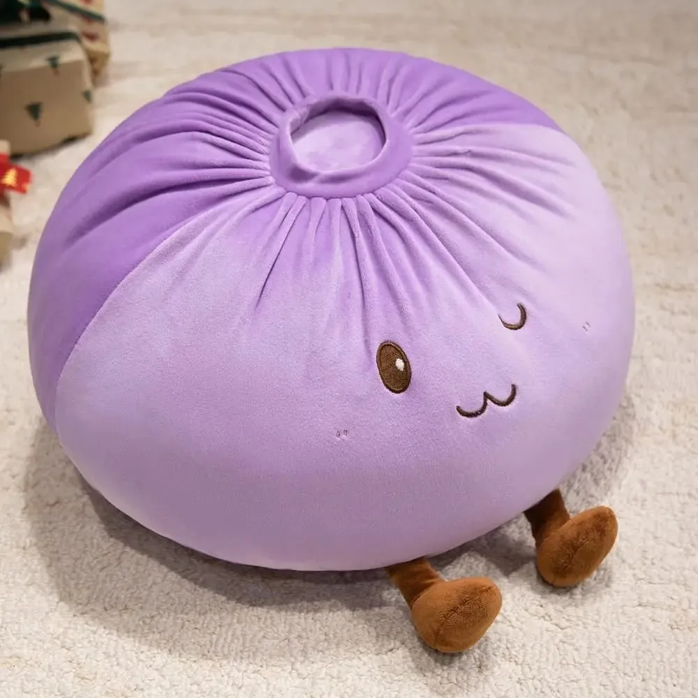 Super Soft Plush Material Steamed Bun Plush Pillow PP Cotton Filled Fluffy Comfortable Food Shaped Hug Pillow Stress Relief