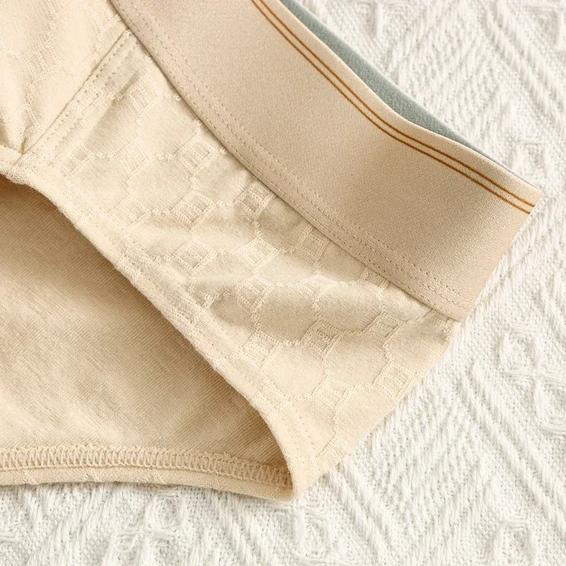 Fashion Men's Underwear Breathable and Comfy Pure Cotton Knit Briefs — image 5