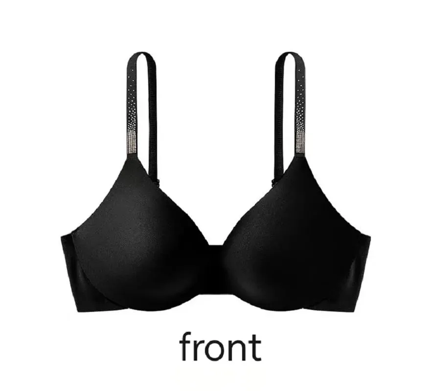 Rhinestone Sexy Bra Set Bralette Girls Underwear Brassiere Fashion Thong Gather Bras Lingerie Panty Sets