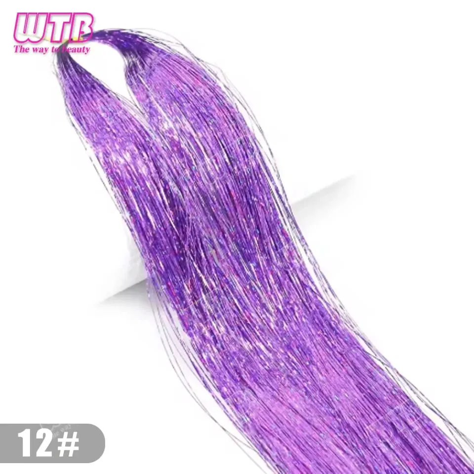 Multi-Color Glitter Synthetic Hair Extension Wig BB Clip Style Suitable for Women and Girls to Wear During Holidays and Events
