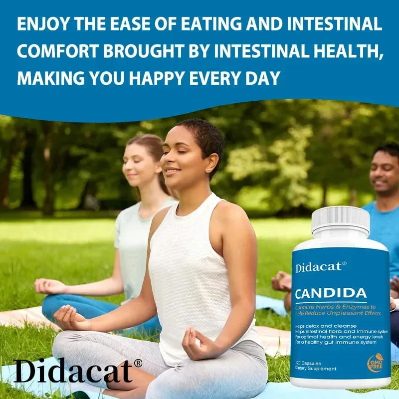 Candida Supplements - Containing Herbs and Enzymes Help Detox and Cleanse Promote Healthy Gut Flora and Immune System