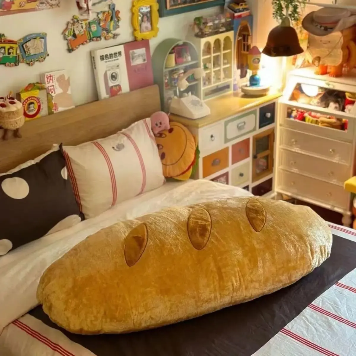 Baguette Plush Pillow Simulated Bread Stuffed Cushion Home Decor Toys Accompany Sleep Toy Sofa Cushion Creative Birthday Gifts